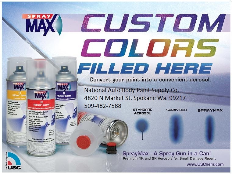 SprayMax 2K High Gloss Urethane spray Paint code 650 Arctic White for Mercedes