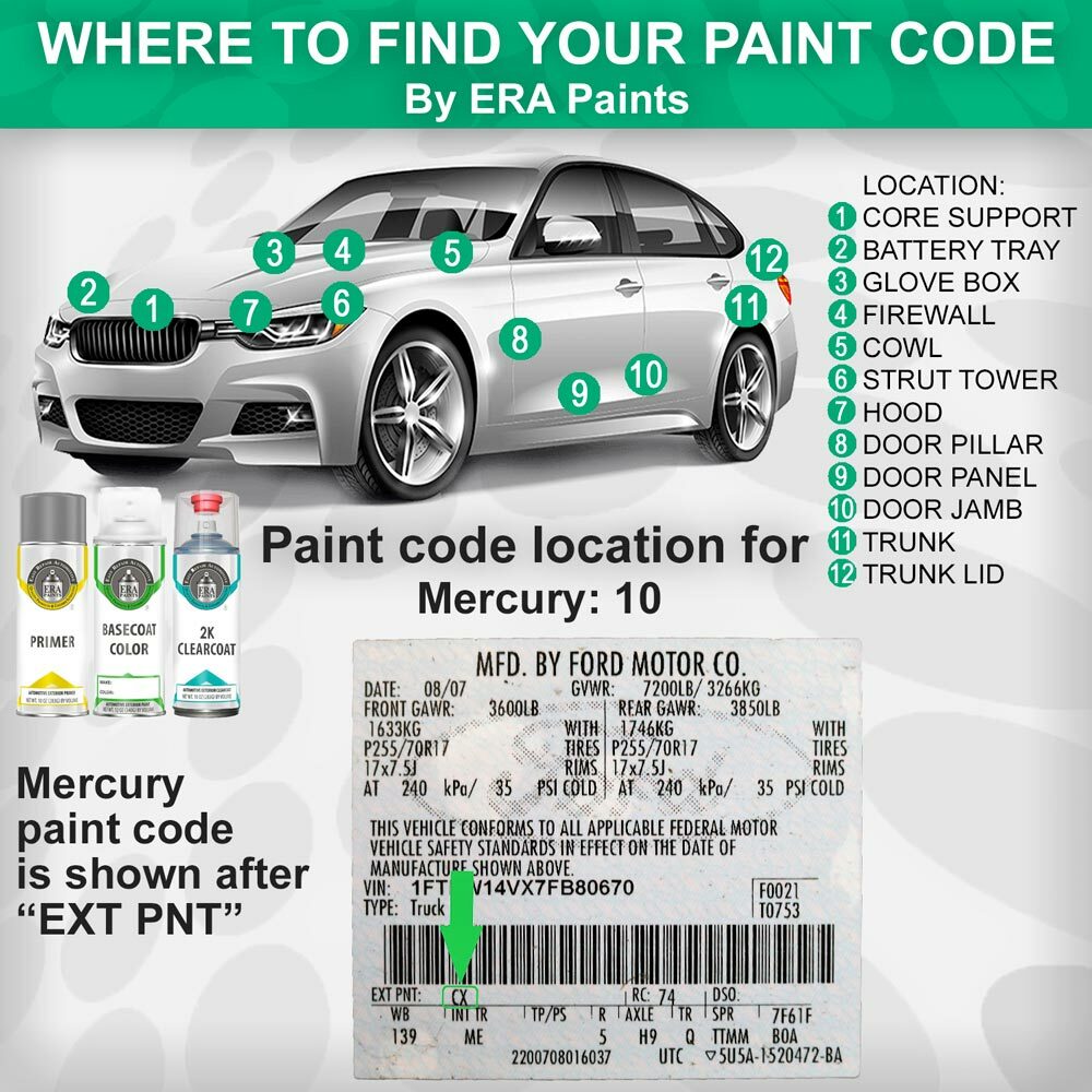MERCURY Genuine OEM Touch Up Paint – PICK YOUR COLOR