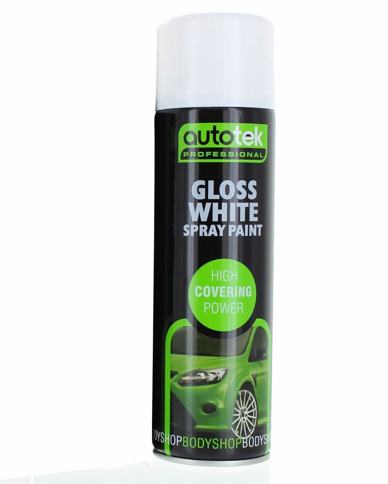 2x Autotek Gloss White Spray Paint Professional Bodyshop Hi Covering Power+G+CP