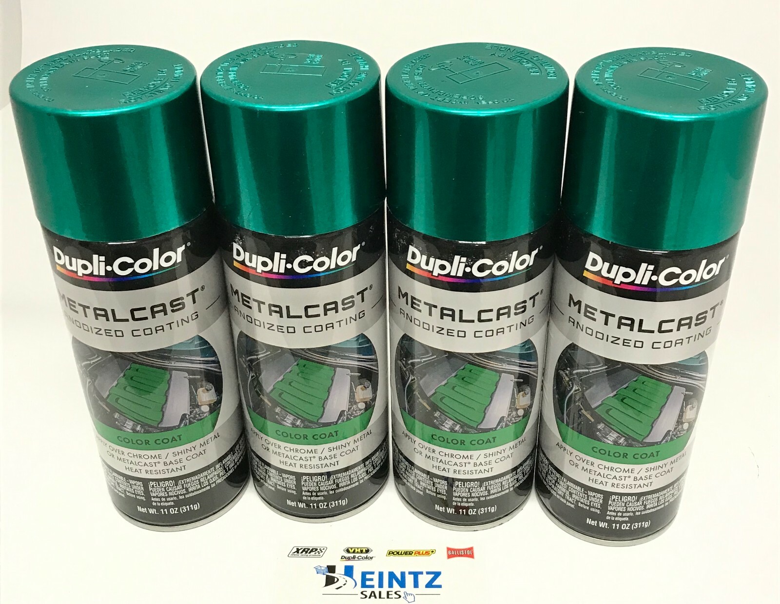 Duplicolor MC203-4 PACK MetalCast GREEN Anodized Heat Resistant Coat – 11oz
