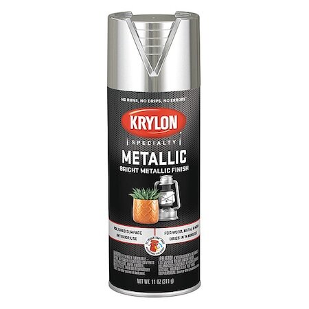 Krylon K01401777 Bright Silver Metallic 1401 Specialty Aerosol Spray Paint 11 Oz
