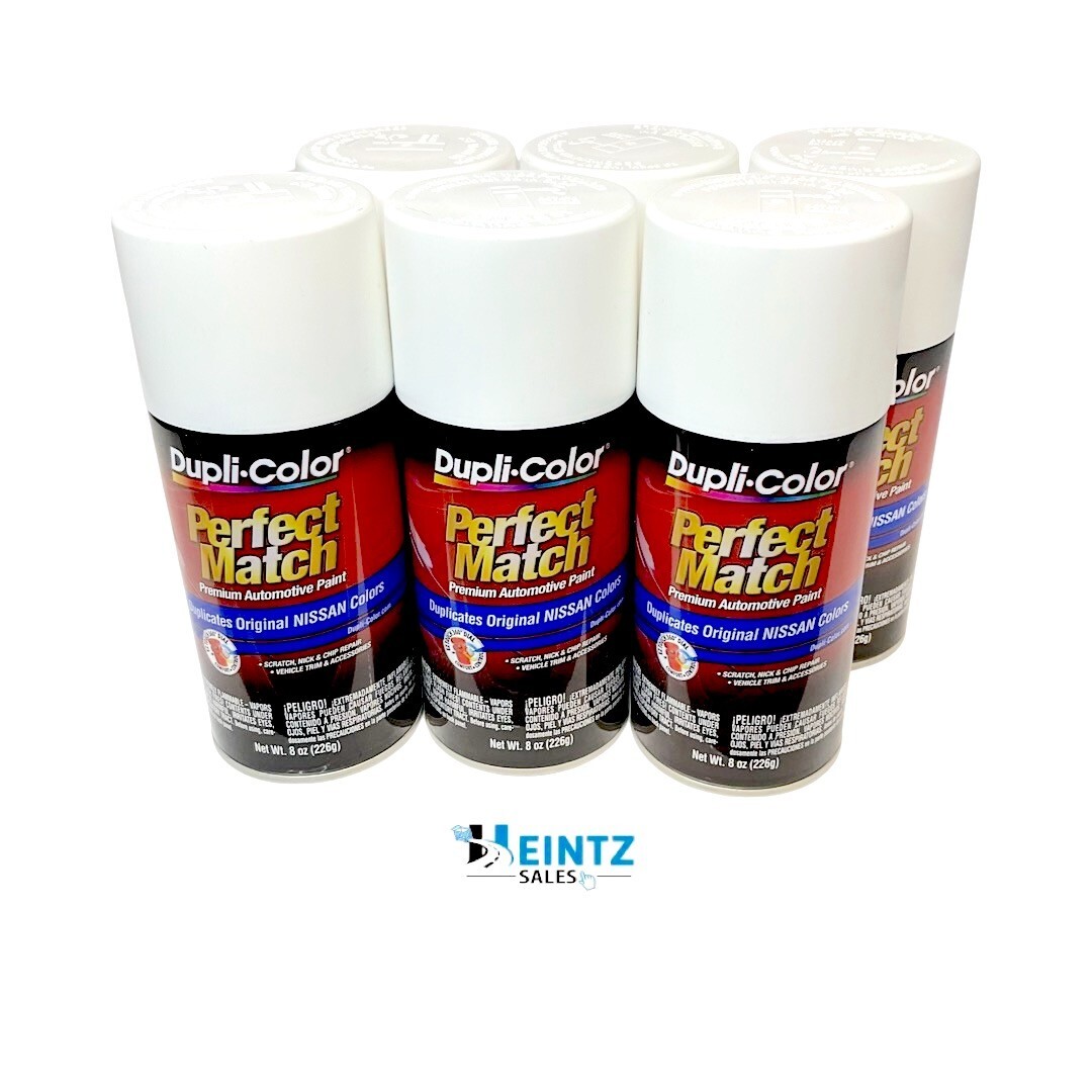 Duplicolor BNS0583 Perfect Match Nissan Cloud White QM1 – 8oz Aerosol (6 PACK)