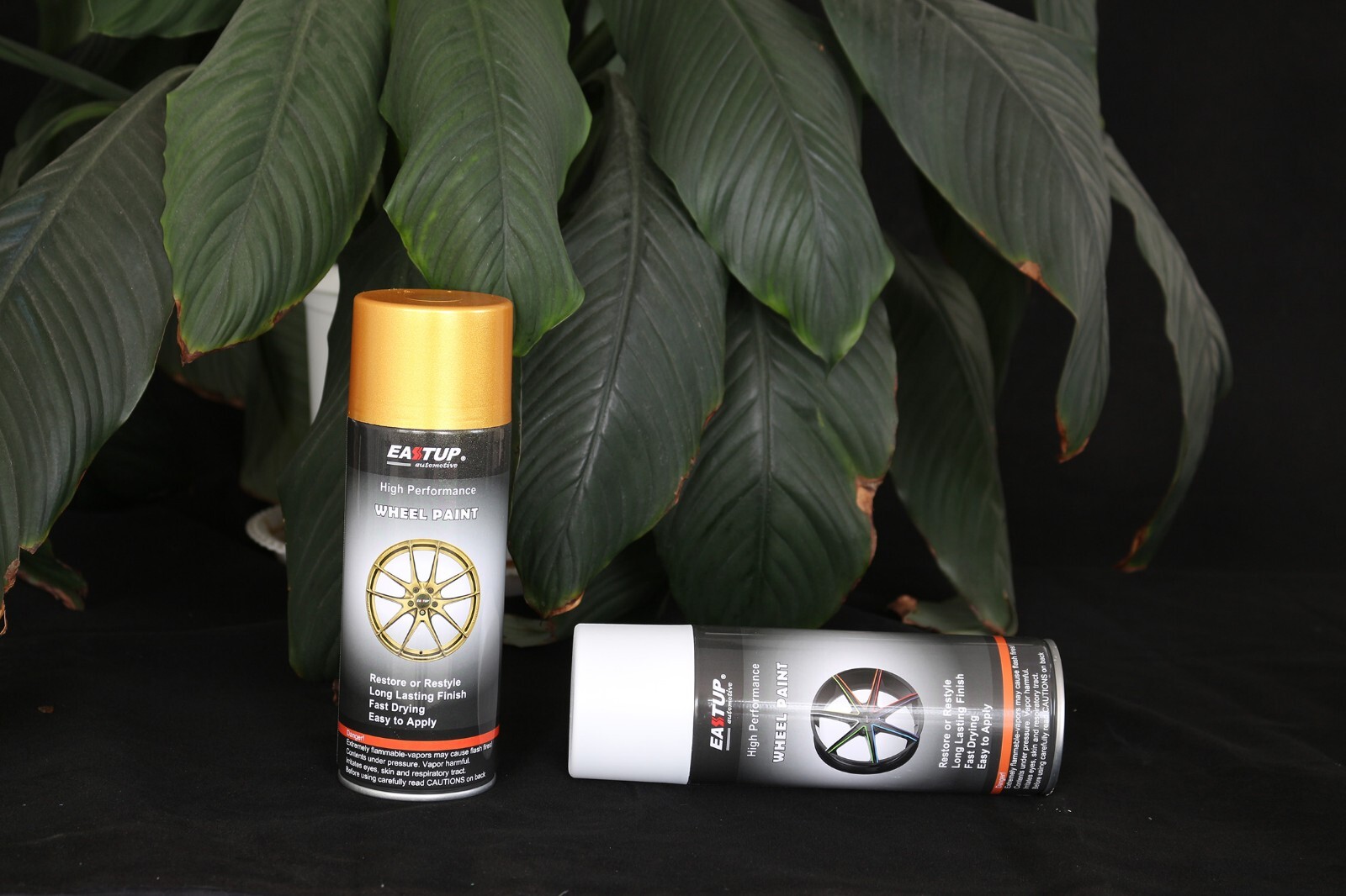 4 Cans Automotive Car Metallic Orange Gold Acrylic Body and Wheel Spray Paint