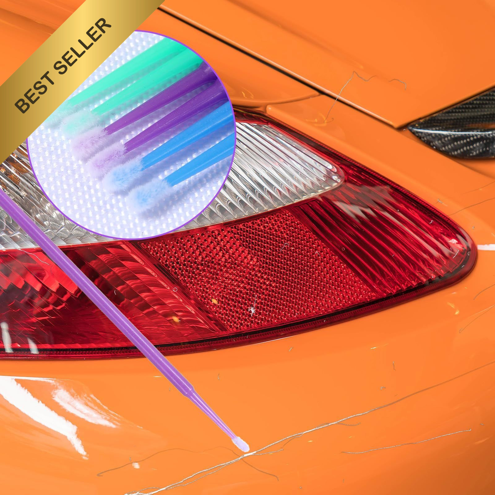 300Pcs Disposable Microbrush Applicators 1.5 2.0 2.5mm Automotive Touch Up Kit