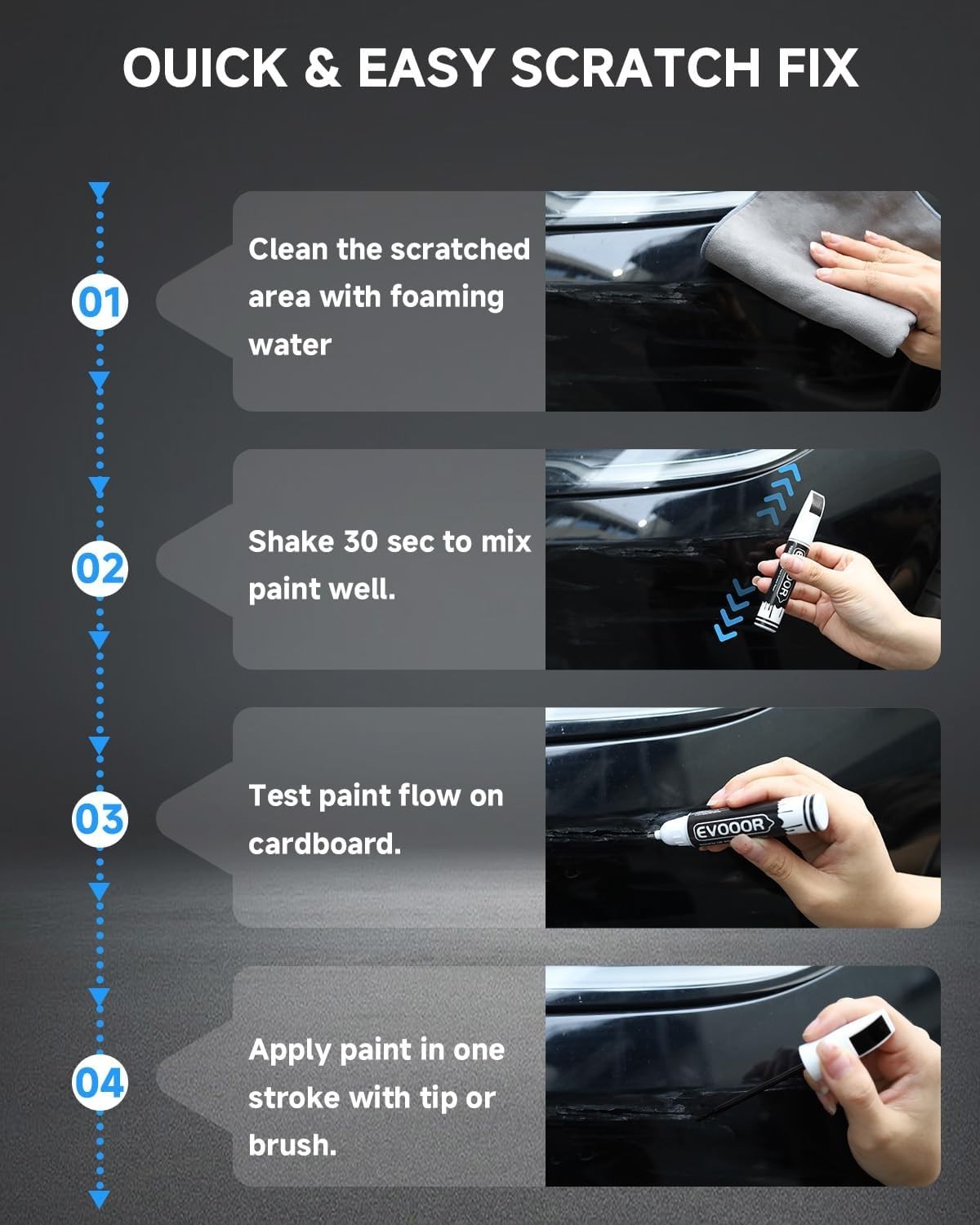 PW7/GW7 Bright White Touch Up Paint Compatible with JeepExact Match 2 in 1 To…