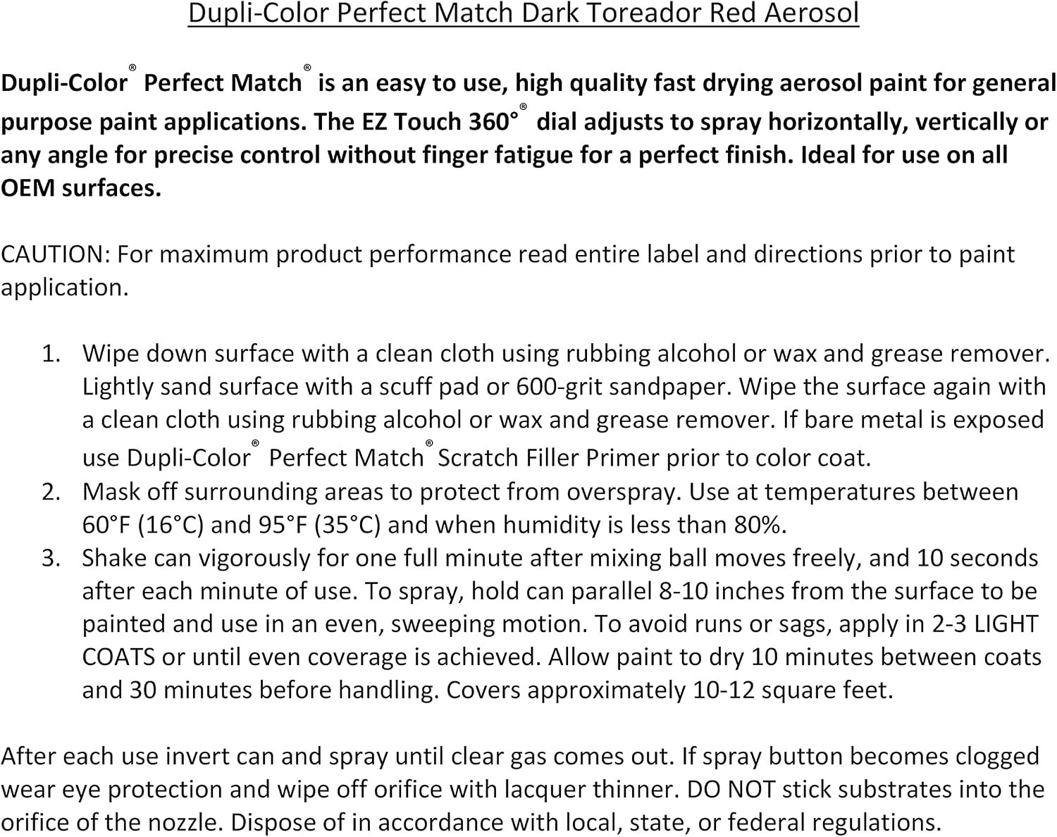E7 Perfect Match Automotive Spray Paint – Ford Dark Toreador Red, JL/JM – 8 o…