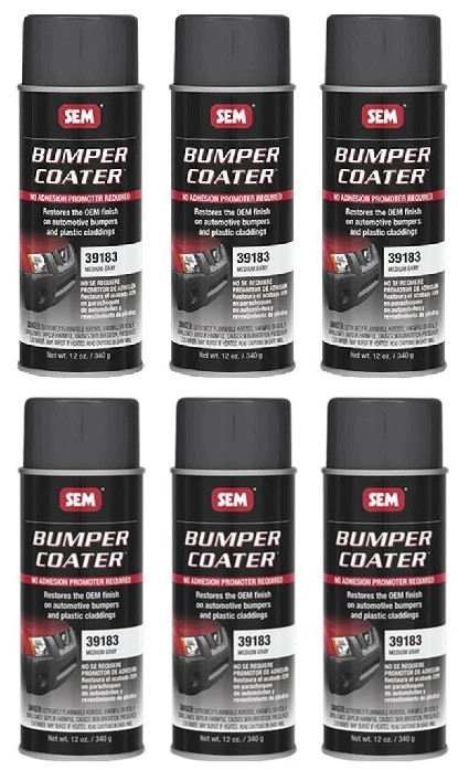 SEM 39183 Bumper Coater Medium Gray Aerosol 16 oz. (6 Pack)
