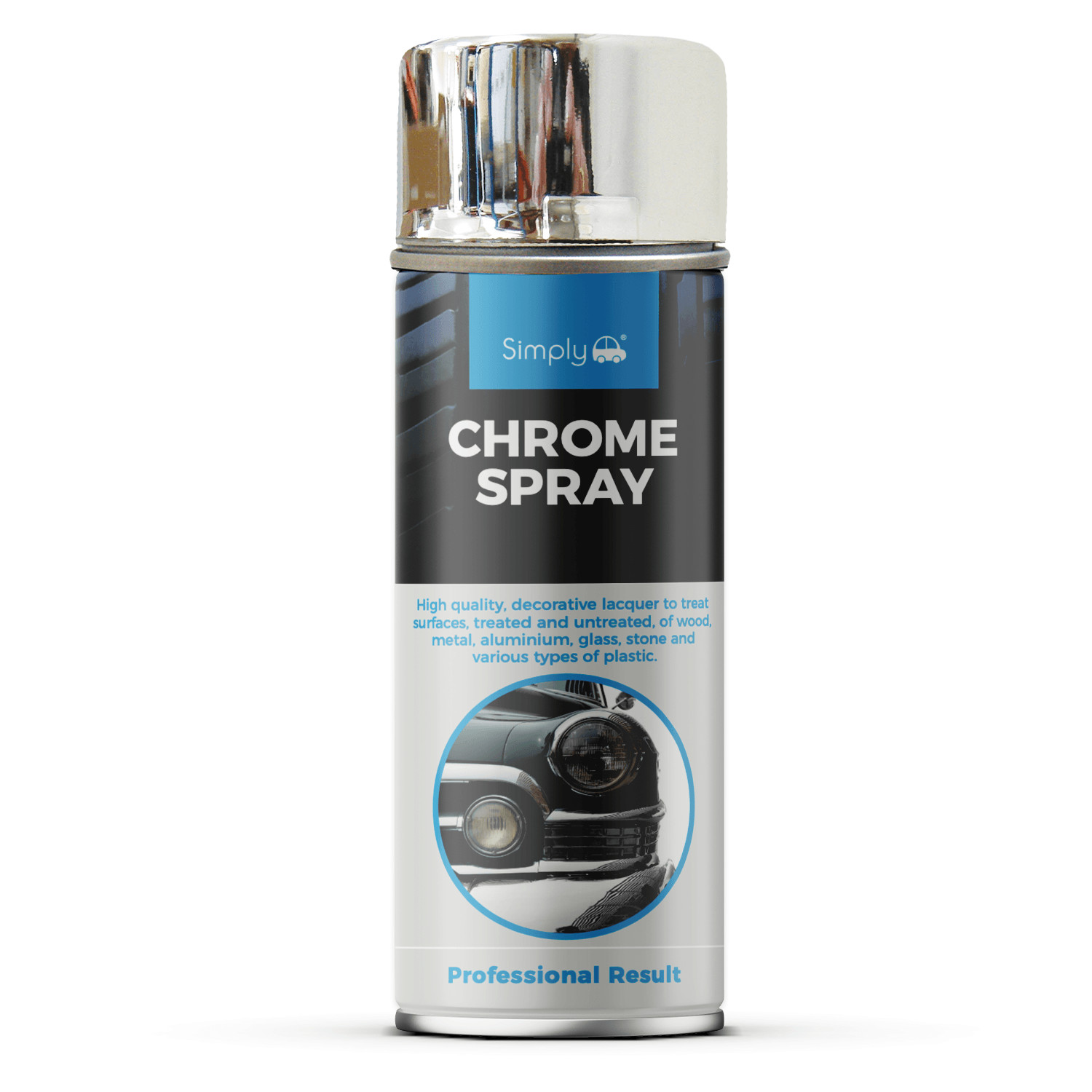 Simply CHROME Effect Look Spray Paint Metal, Plastic, Glass, Stone 400ml 014+CP
