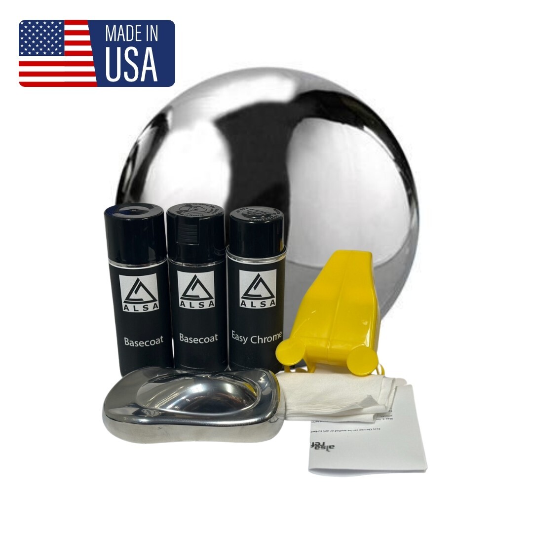 Genuine Alsa Easy Chrome Kit (Small) 30 sq ft of Chrome Paint – Spray Paint