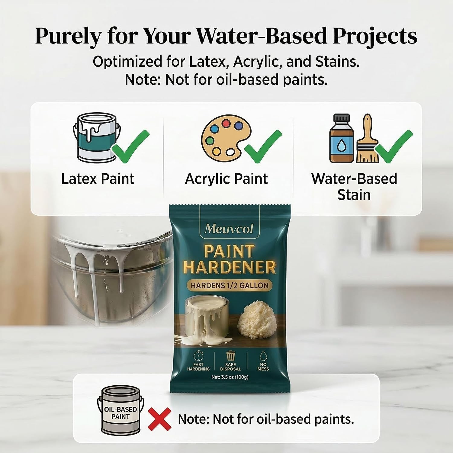 Fast-Acting Paint Hardener for Latex & Acrylic Paint