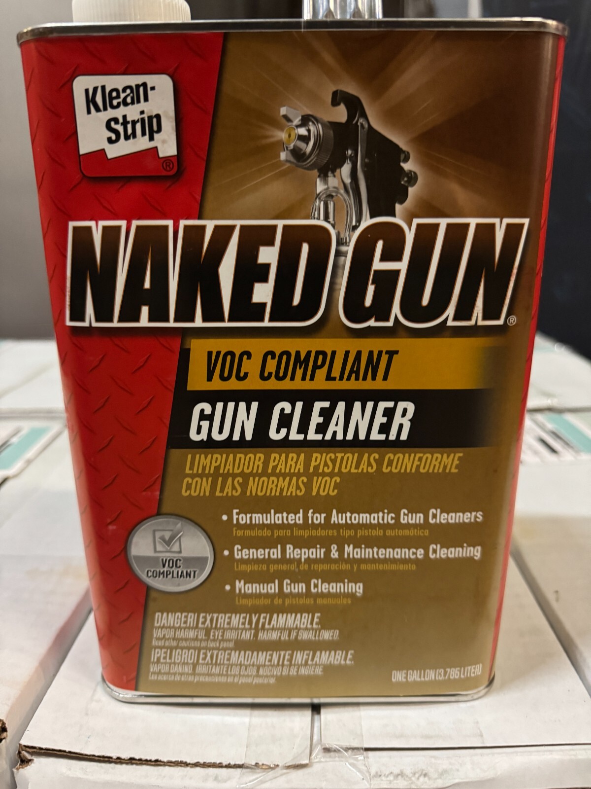 Naked gun paint sprayer cleaner gallon size. made by Klean Strip