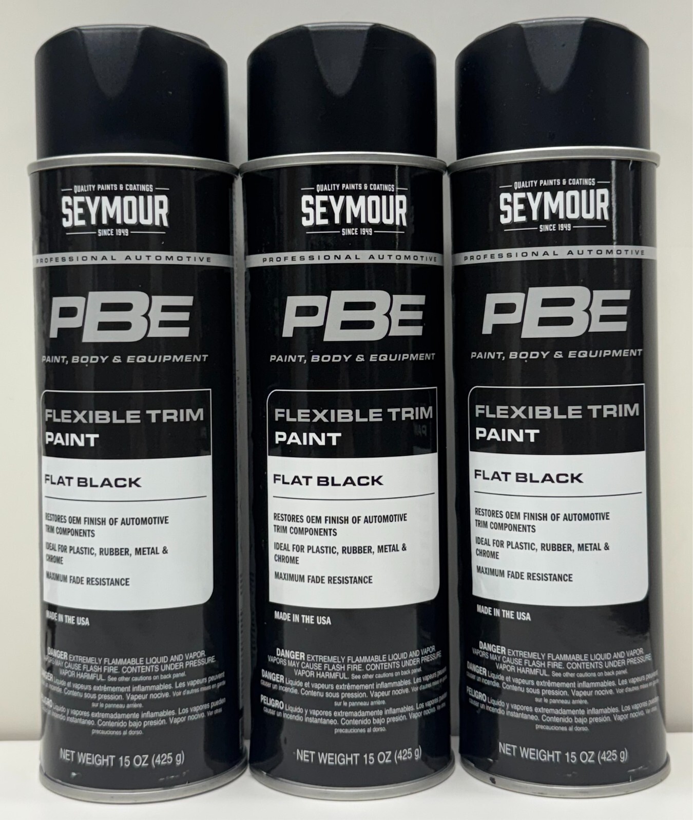 SEYMOUR OF SYCAMORE 20-1678 PBE PROFESSIONAL TRIM FLAT BLACK 15OZ. 3/PK