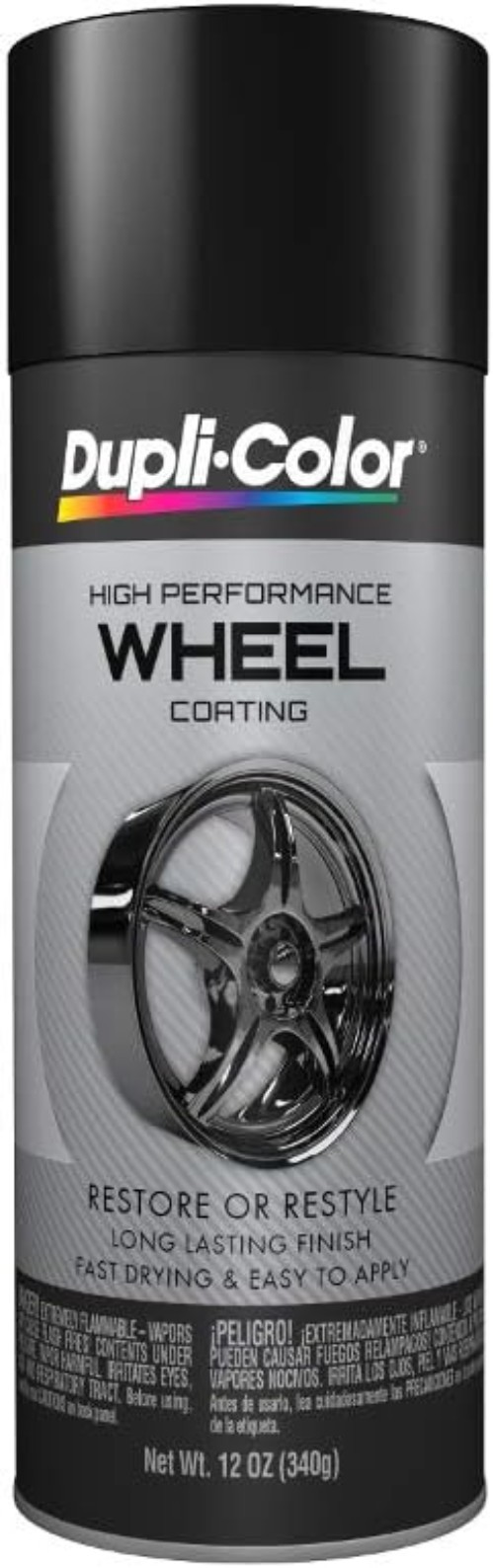Acrylic Gloss Black Spray Paint – Superior Adhesion for Wheels – 12 oz