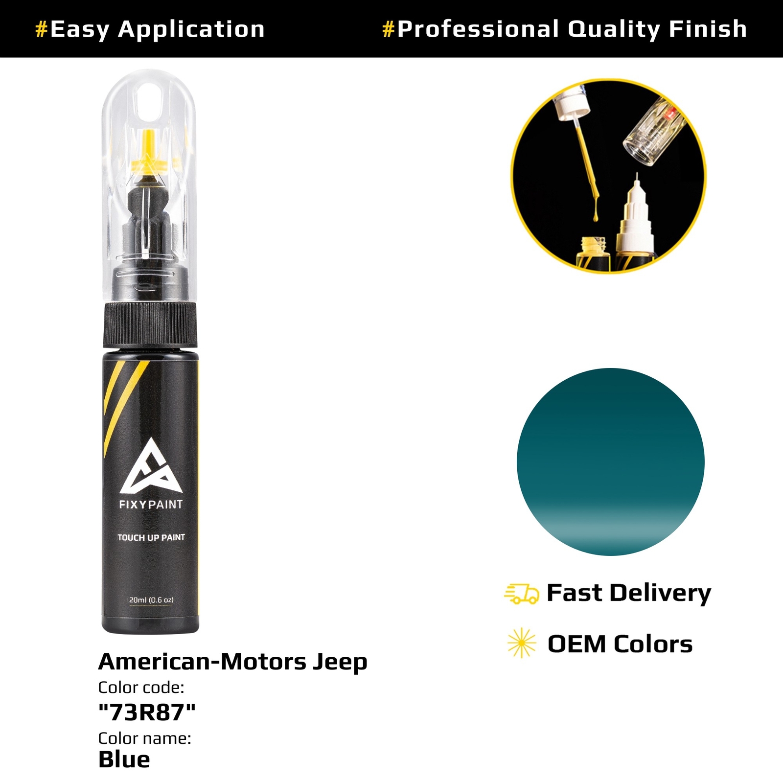 Touch up Paint for American Motors Jeep Code: 73R87 Blue