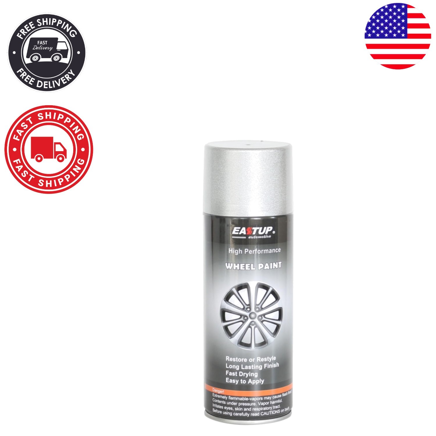 Flash Silver Wheel Spray Paint – Brilliant Metallic Finish 12.8 Fl Oz