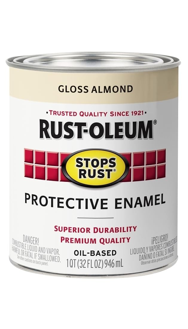 Rust-Oleum Stops Rust Gloss Almond Oil-Based Industrial Enamel Paint Quart, 1 qt