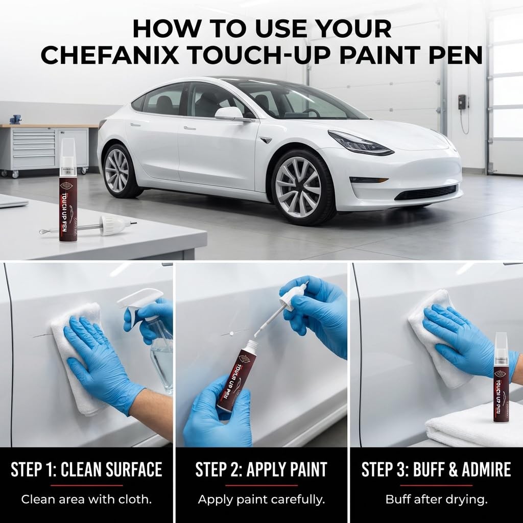 Pure Black Touch Up Paint for Cars & 0.4 Fl Oz (Pack of 1),
