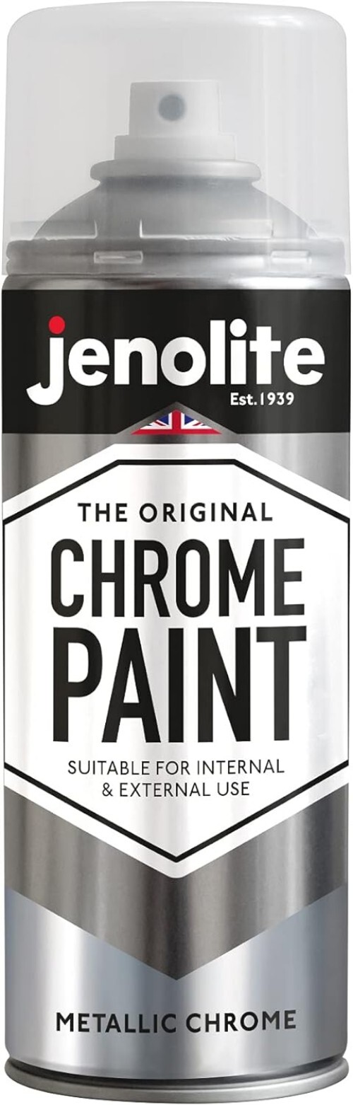Aerosol Chrome Spray Paint – Water-Repellent Gloss Finish for Wood, Metal & More