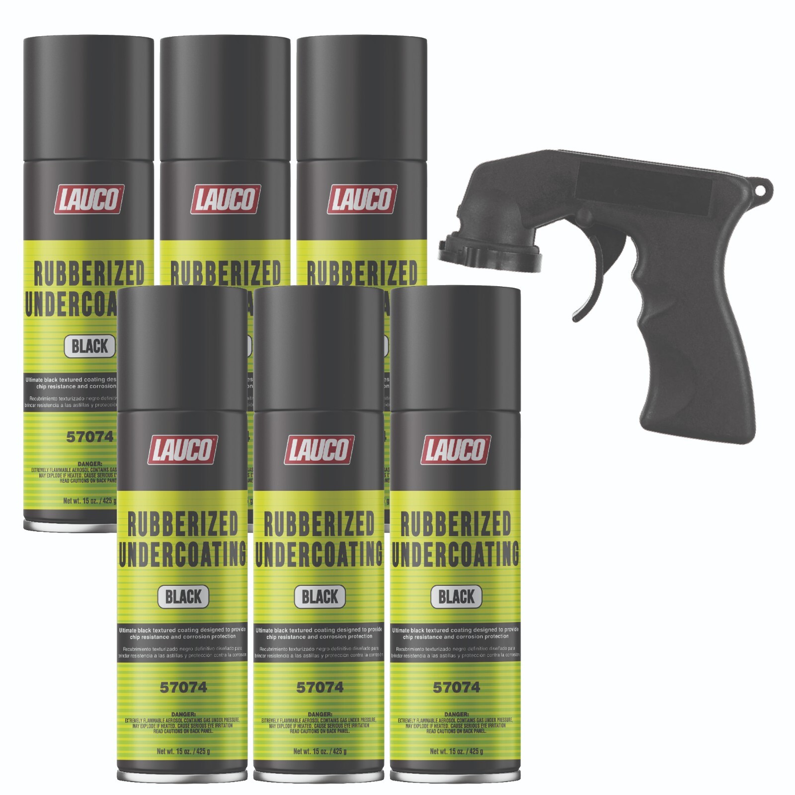 LAUCO Rubberized Undercoating Black Aerosol Spray – 15 Oz – 57074