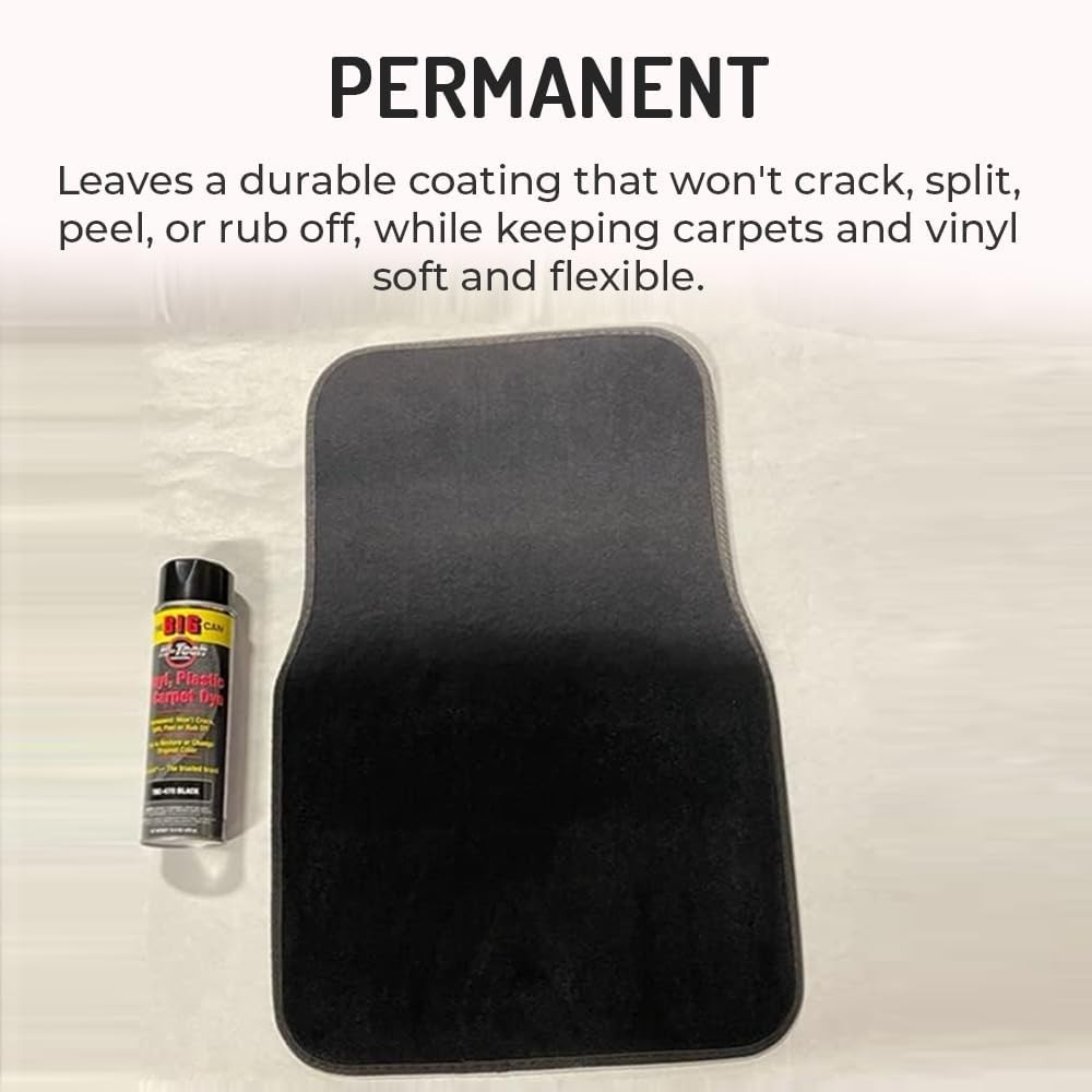 HI-TECH Big Can Black Spray Dye – 15oz Carpet, Vinyl, Fabric &