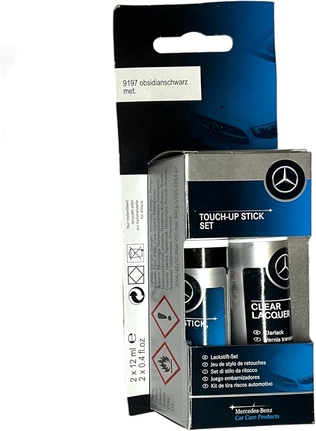 Obsidian Black Touch Up Paint – 2-Part Formula for Perfect Automotive Repair