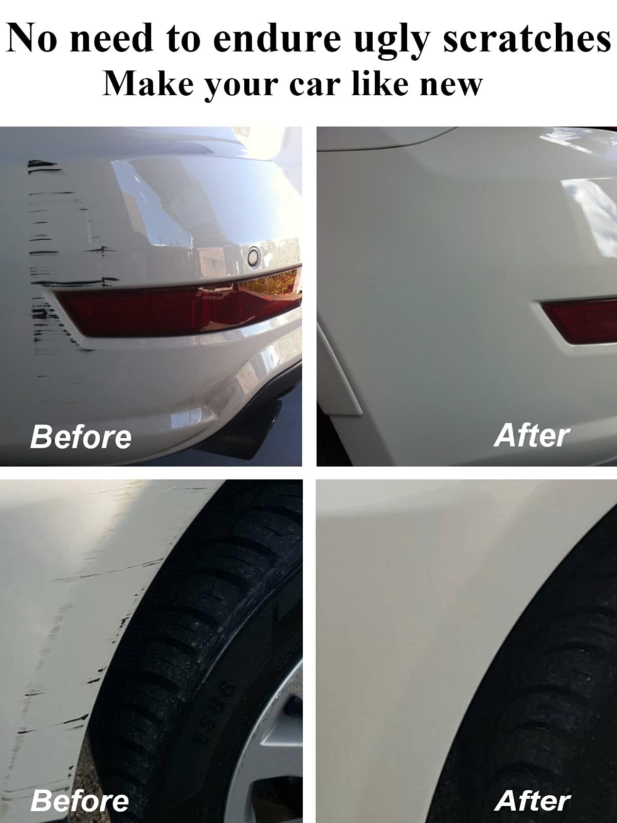 SYOAUTO White Car Touch Up Paint Auto 0.4 Ounce (Pack of 1),