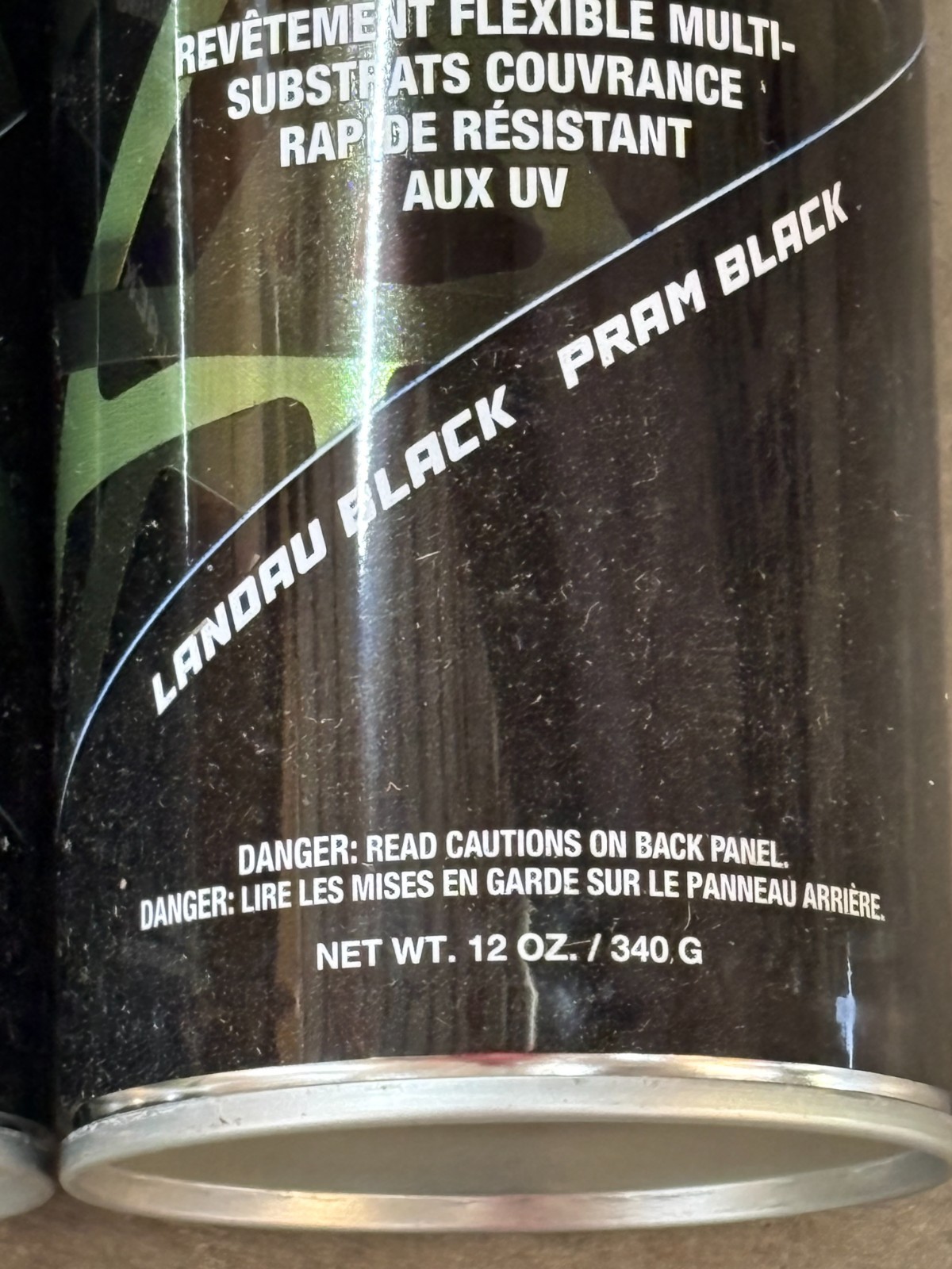 Lot of (2) Cans SEM 85013 Color Coat 3 Specialty Flexible Coating Landau Black ^