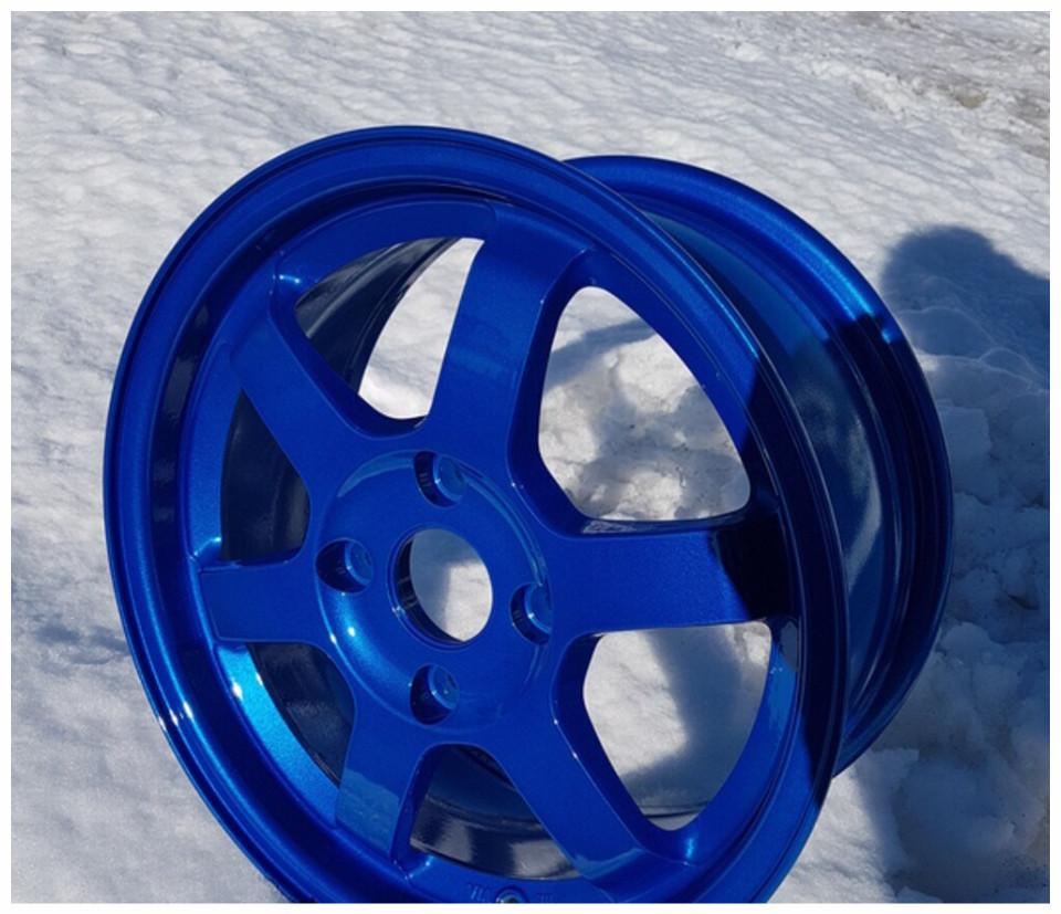 Metallic Blue Chrome Wheels Spray Paint Rim Steel Aluminum +Primer Coating 3Cans