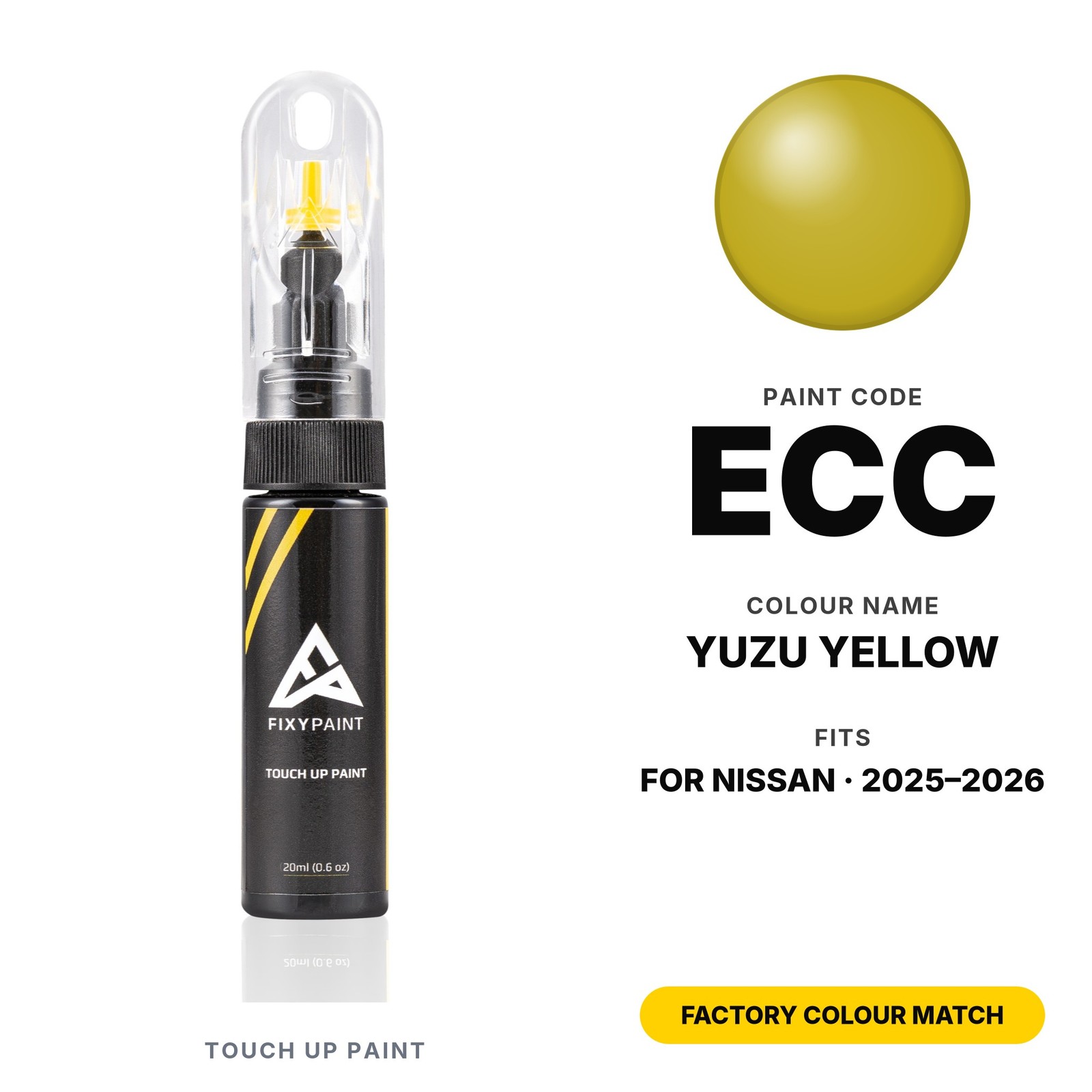 Touch Up Paint For Nissan ECC Yuzu Yellow Professional OEM Auto Touch Up Paint