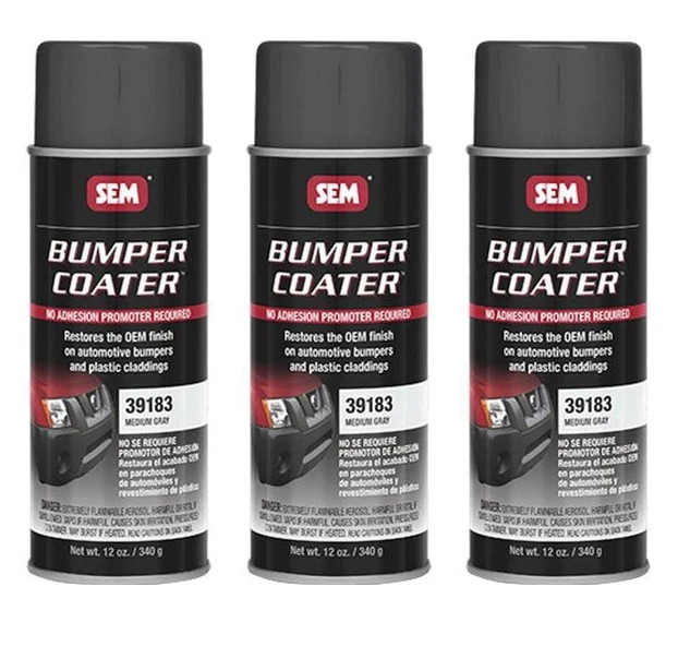 SEM 39183 Bumper Coater Medium Gray Aerosol 16 oz. (3 Pack)