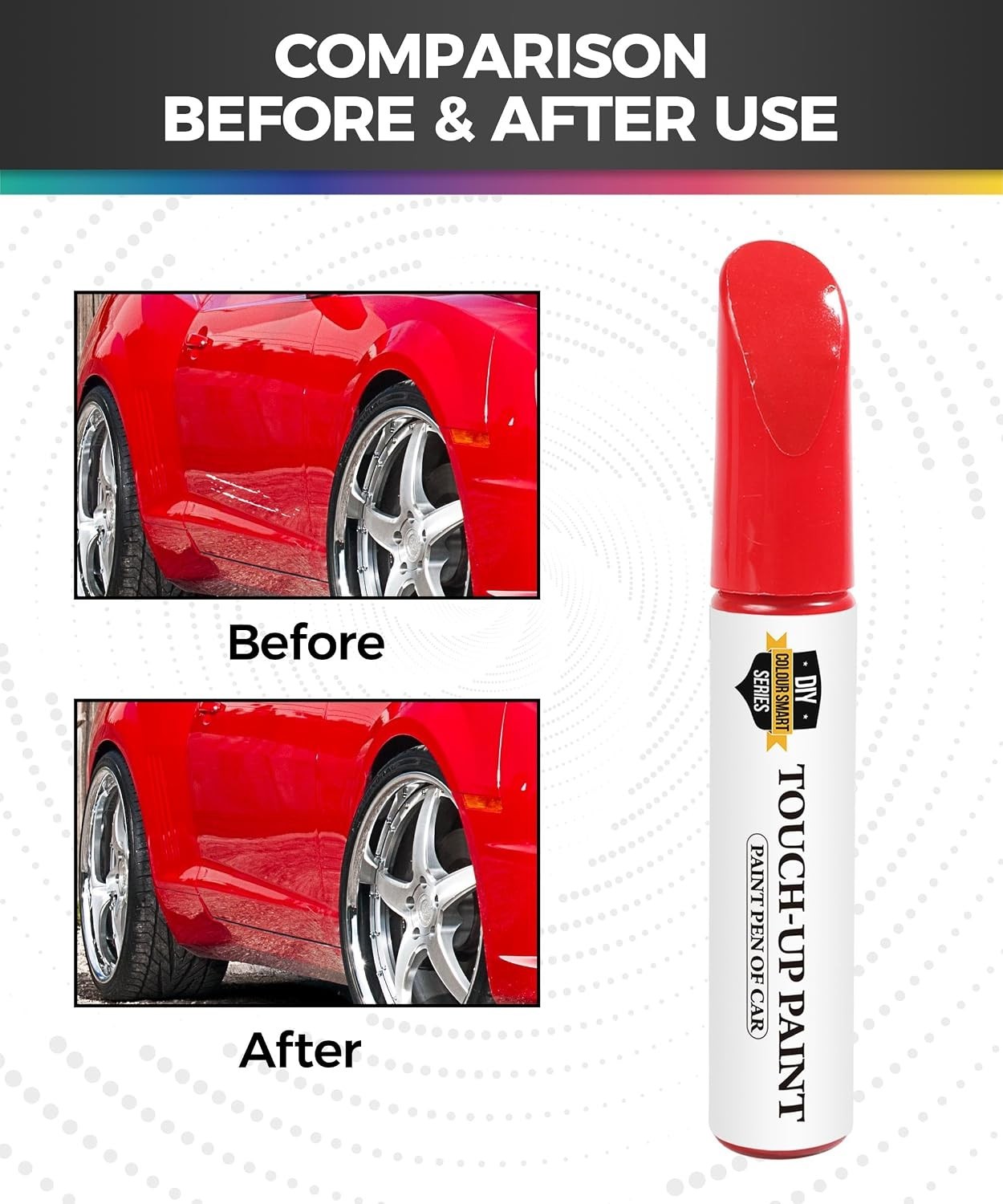 Quick-Dry Glossy Red Touch Up Paint Pen for Effective Car Scratch Repairs