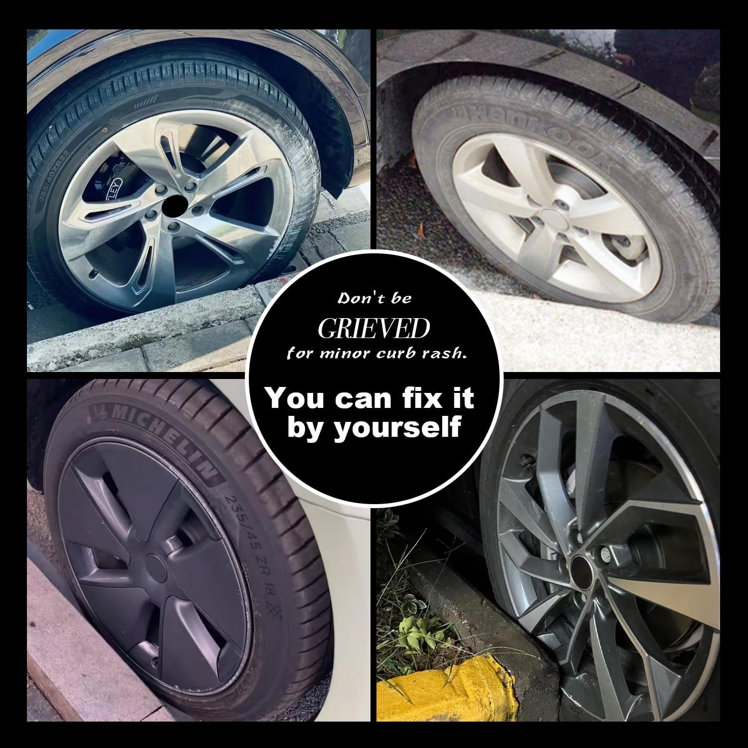 Matte Black Wheel Repair Kit – Quick Scratch Fix & Rust Prevention for Rims