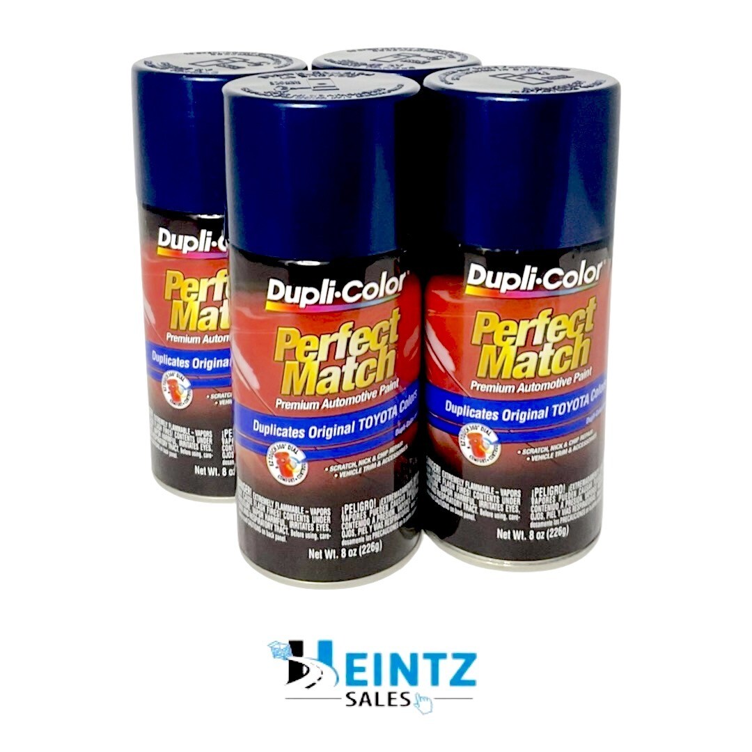 Duplicolor BTY1623 Perfect Match Toyota Dark Blue Pearl 8 oz Code 8P4 (4 PACK)