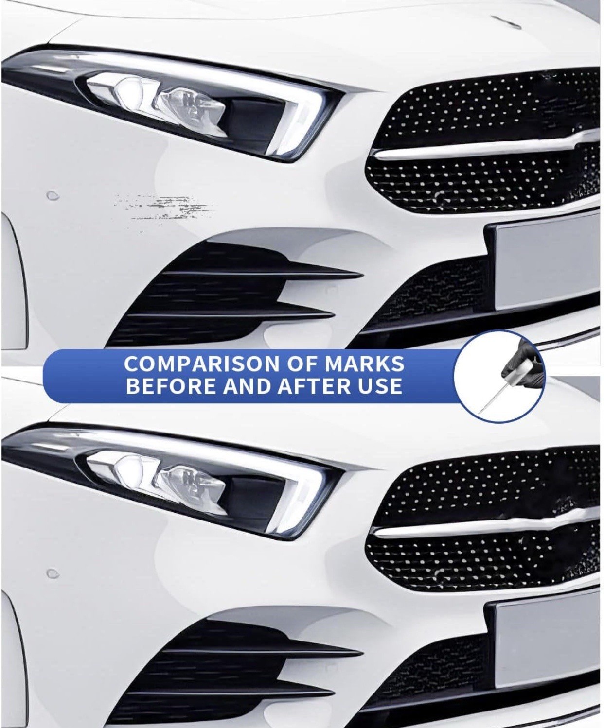 149/9149 Polar White Touch Up Paint Compatible with Mercedes-Benz