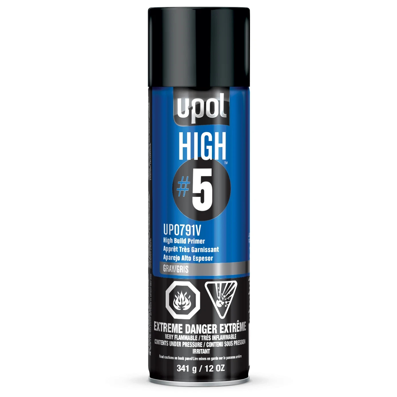 U-POL 791V High #5 Gray High Build Primer Auto Body Repair (12 oz.)