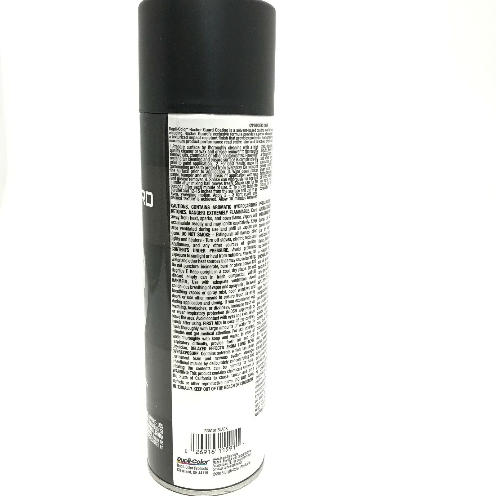 Duplicolor RGA101-6 PACK BLACK Rocker Guard Coating Impact Resistant – 14.5 oz