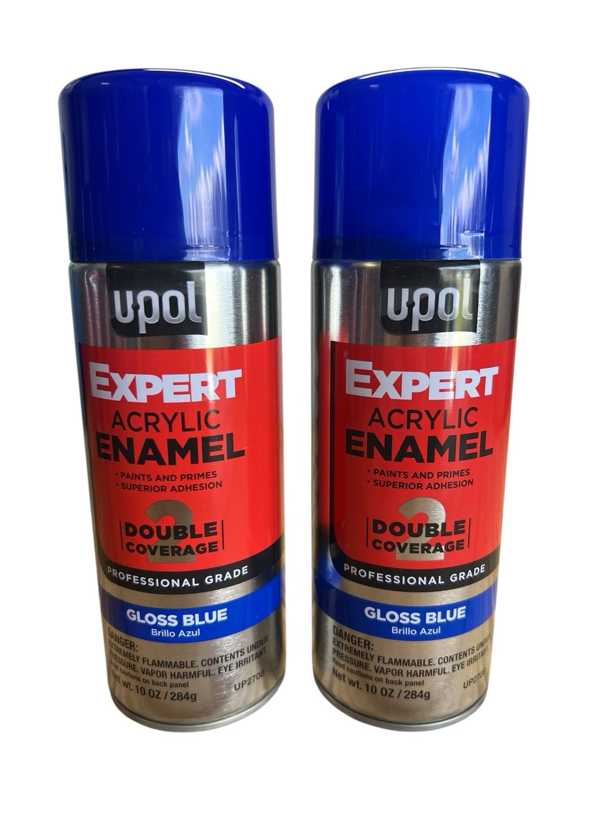 UPOL PREMIUM GLOSS BLUE SPRAY PAINT UP2708 EXPERT ACRYLIC ENAMEL 10oz (Lot Of 2)