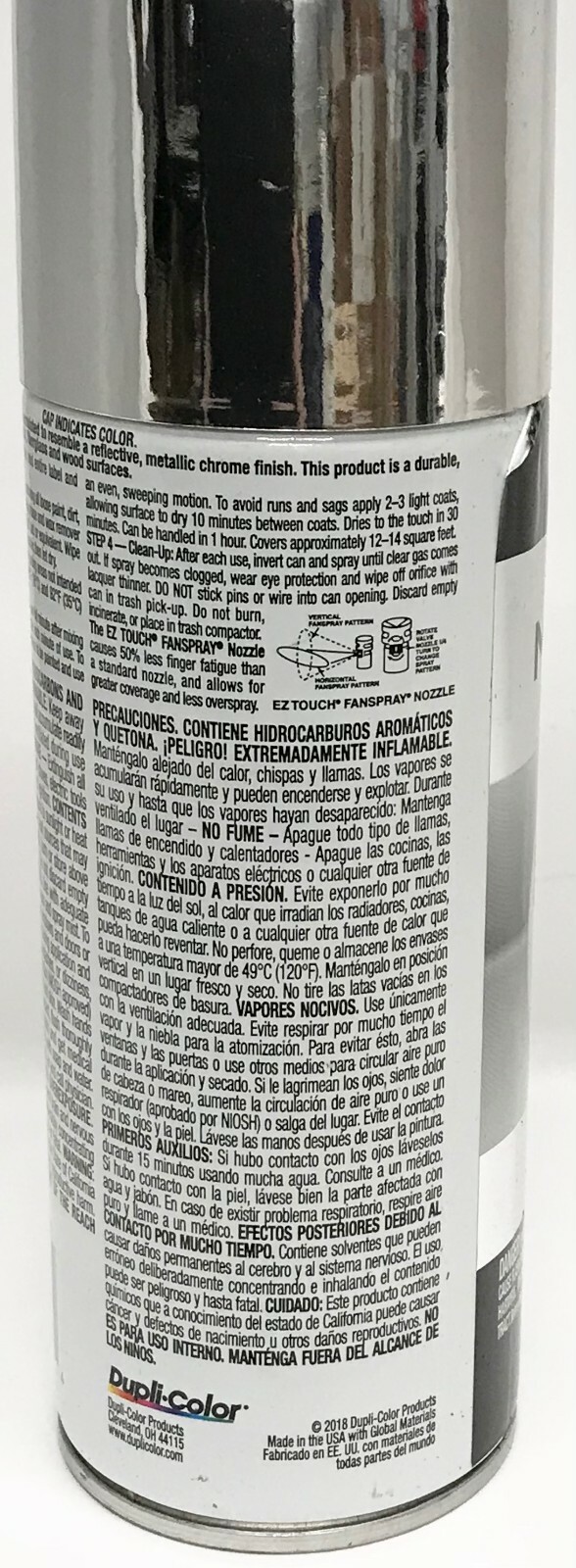 Duplicolor CS101 Instant Chrome Metallic Enamel Spray Paint 12 Oz Can (2 pack)