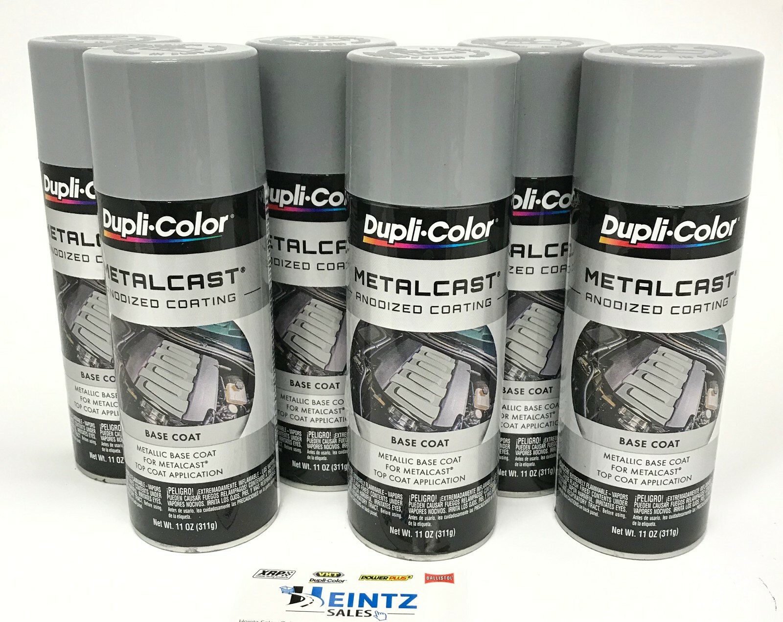 Duplicolor MC100-6 PACK MetalCast BRIGHT METAL Anodized Heat Resistant Coat-11oz