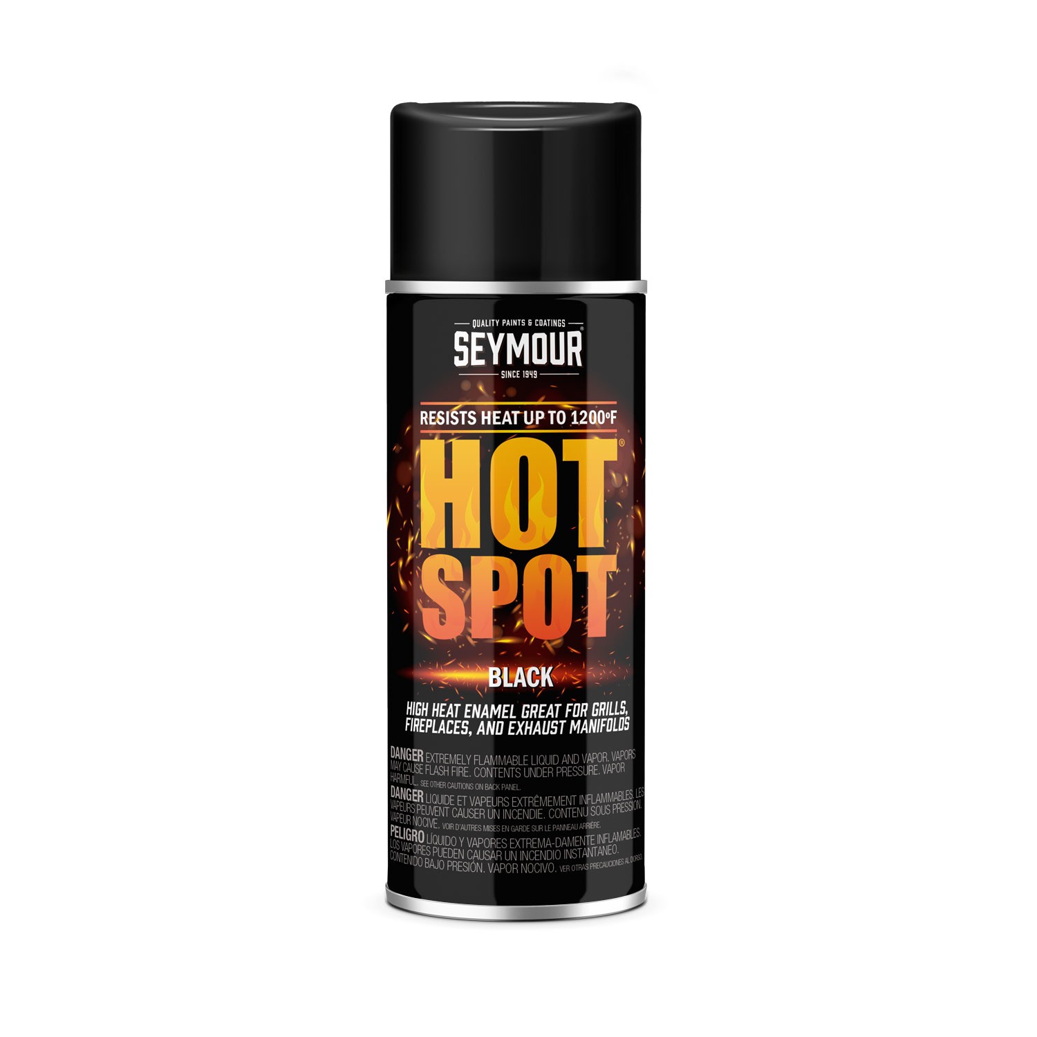 Seymour 16-1203 Hot Spot High-Heat Spray PaintBlack (12 oz)