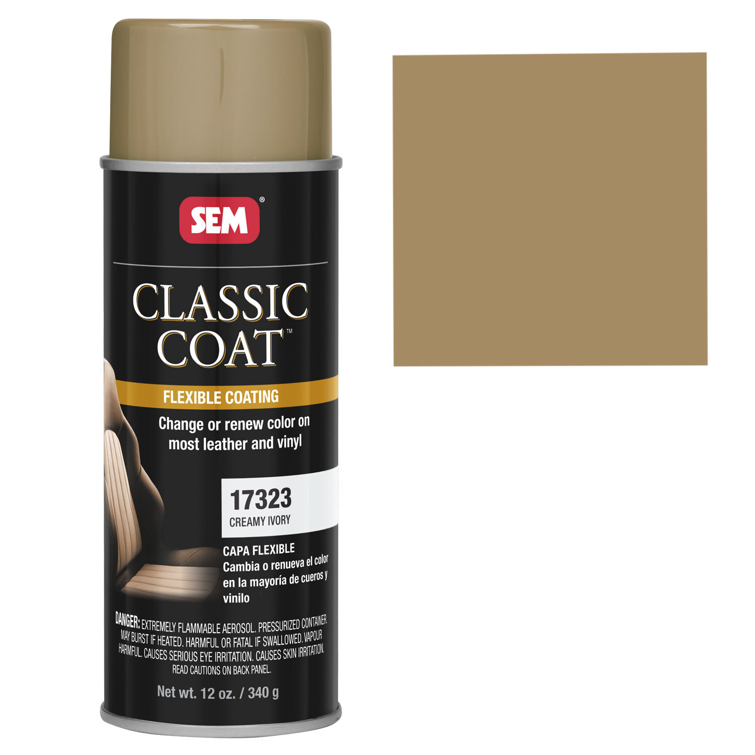 SEM Classic Coat Creamy Ivory Vinyl Spray Auto Paint SEM 17323