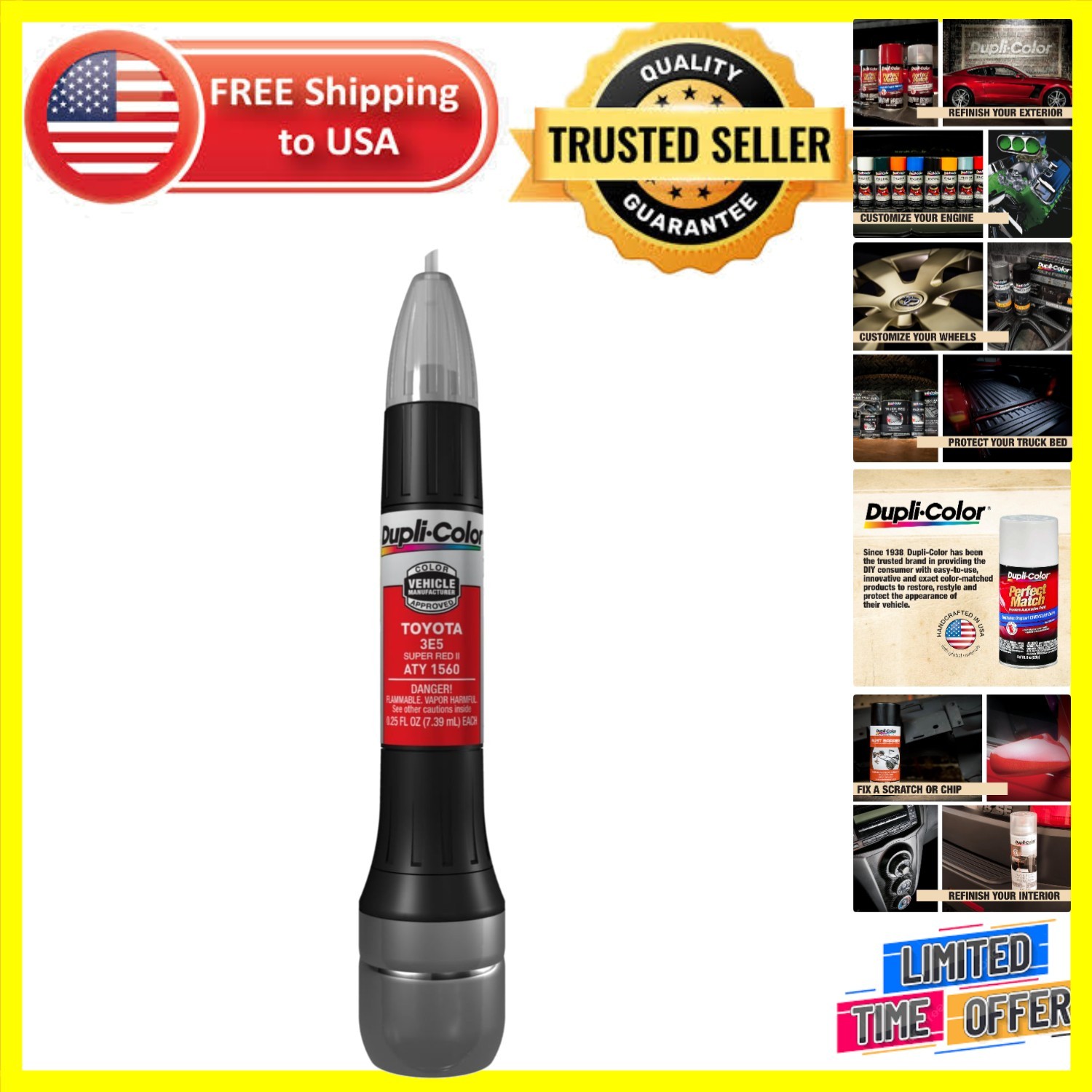 Scratch and Chip Repair Paint – Super Red II, 0.50 fl. oz. – Easy Pen Applicator