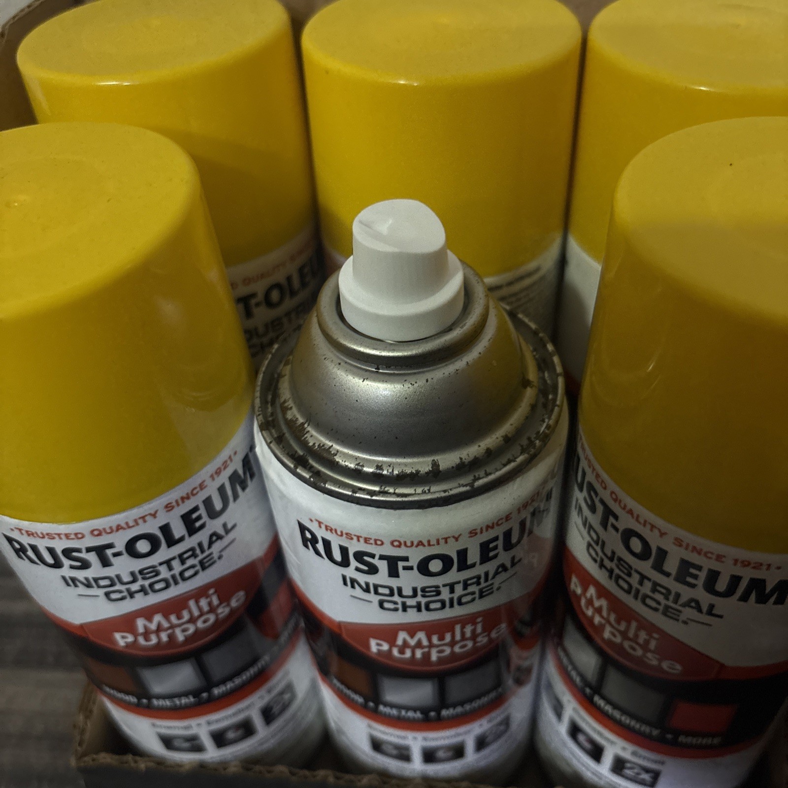 Safety Yellow Spray Paint Gloss Rust-Oleum Multi-Purpose Spray Paint 12oz 6pcs