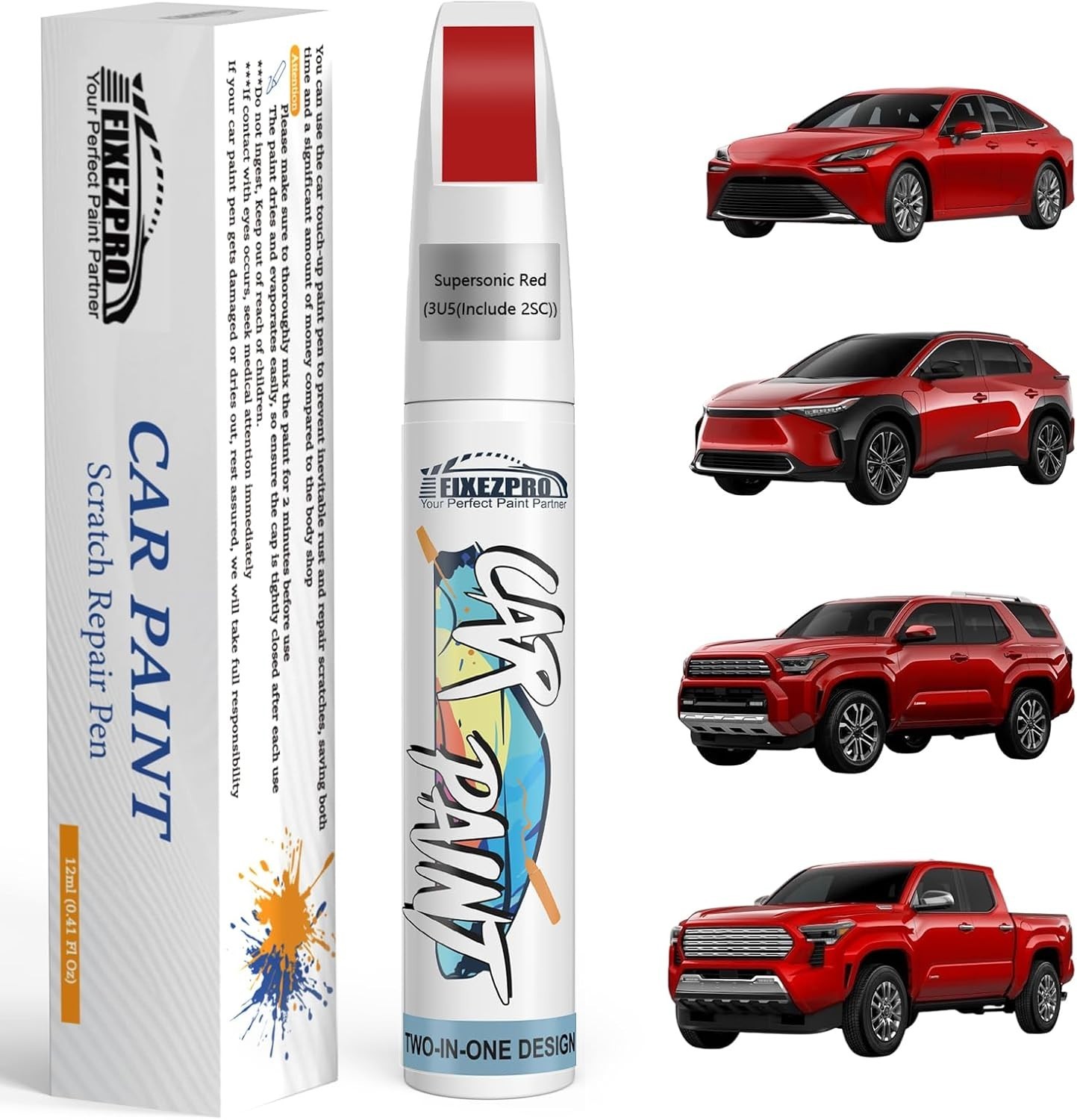 Supersonic Red Paint Pen for Cars – Waterproof, Scratch Resistant & Fast-Drying
