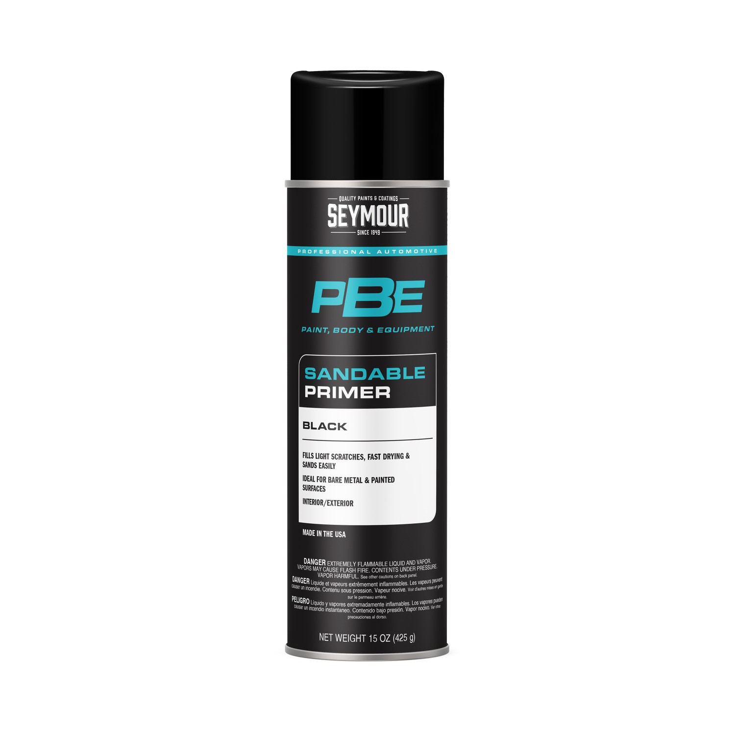 Seymour 20-1672 PBE Sandable Primer Spray PaintBlack (15 oz)