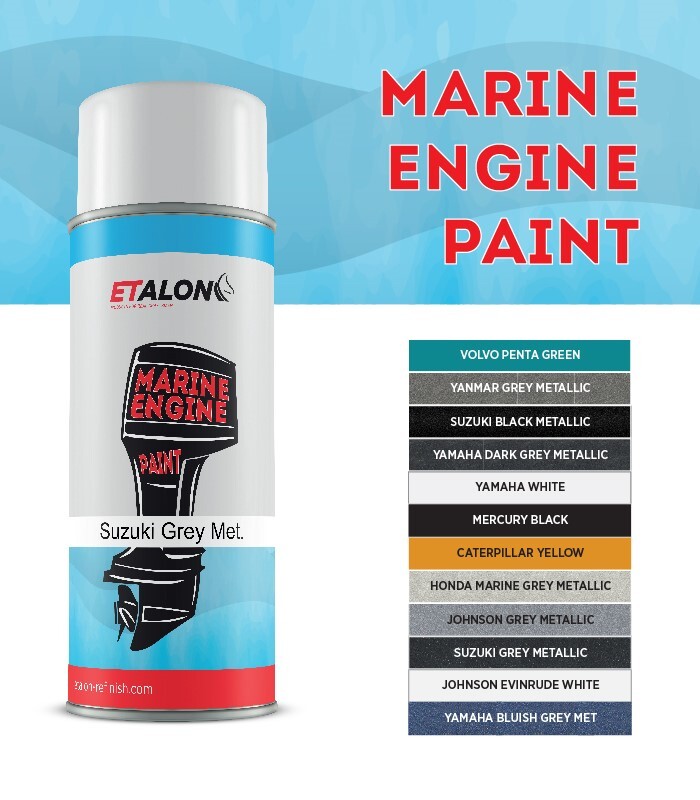 ETALON MARINE SPRAY PAINT VOLVO PENTA GREEN / CATERPILLAR YELLOW