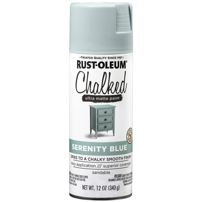 Rust-Oleum Serenity Blue Chalked All-in-One Ultra Matte Spray Paint | One Coat