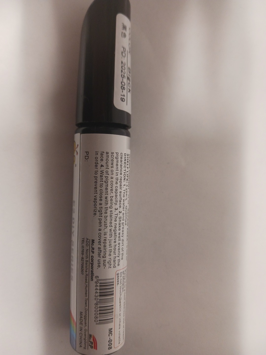 Colour Smart Car Paint Pen Black Scratch Repair MC-008 12ml Touch Up DIY Series
