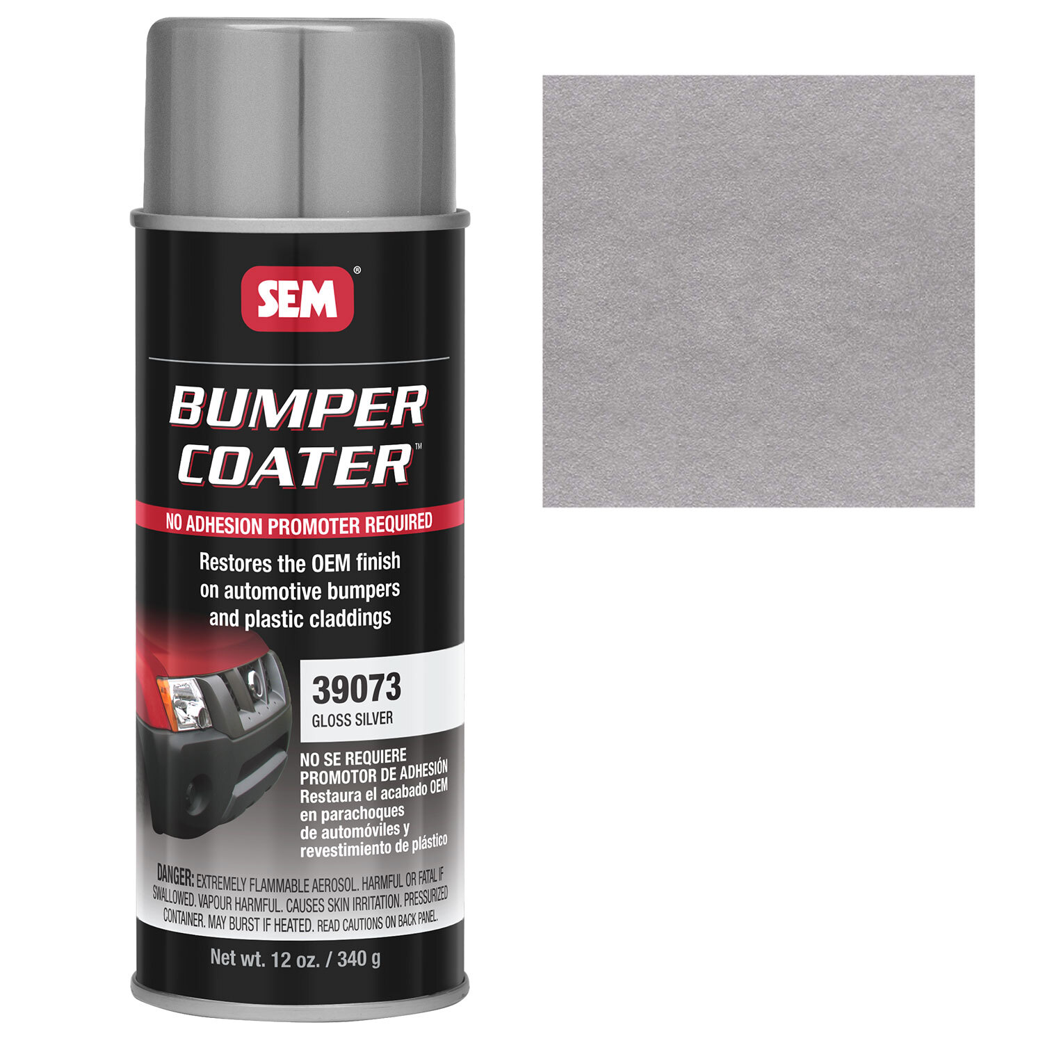 SEM 39073 Gloss Silver Bumper Coater Aerosol – 13 oz.