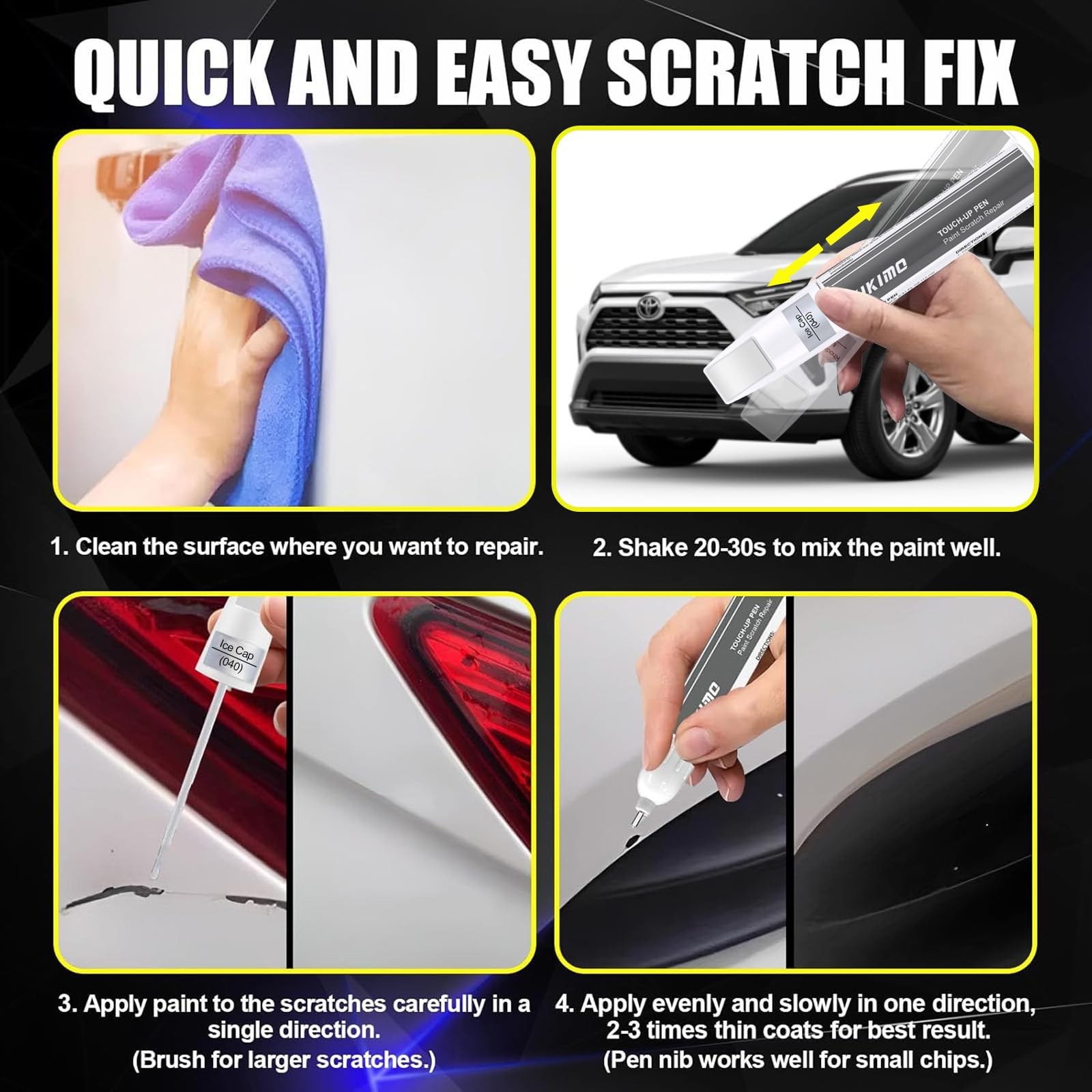 Touch Up Paint for Toyota Wind Chill Pearl 089 2025 Repair Pen